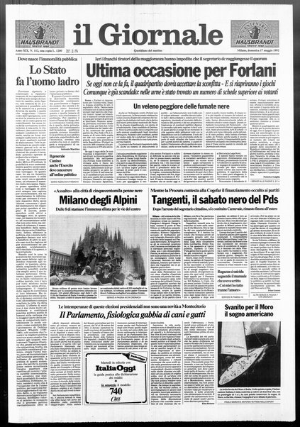 Il giornale : quotidiano del mattino